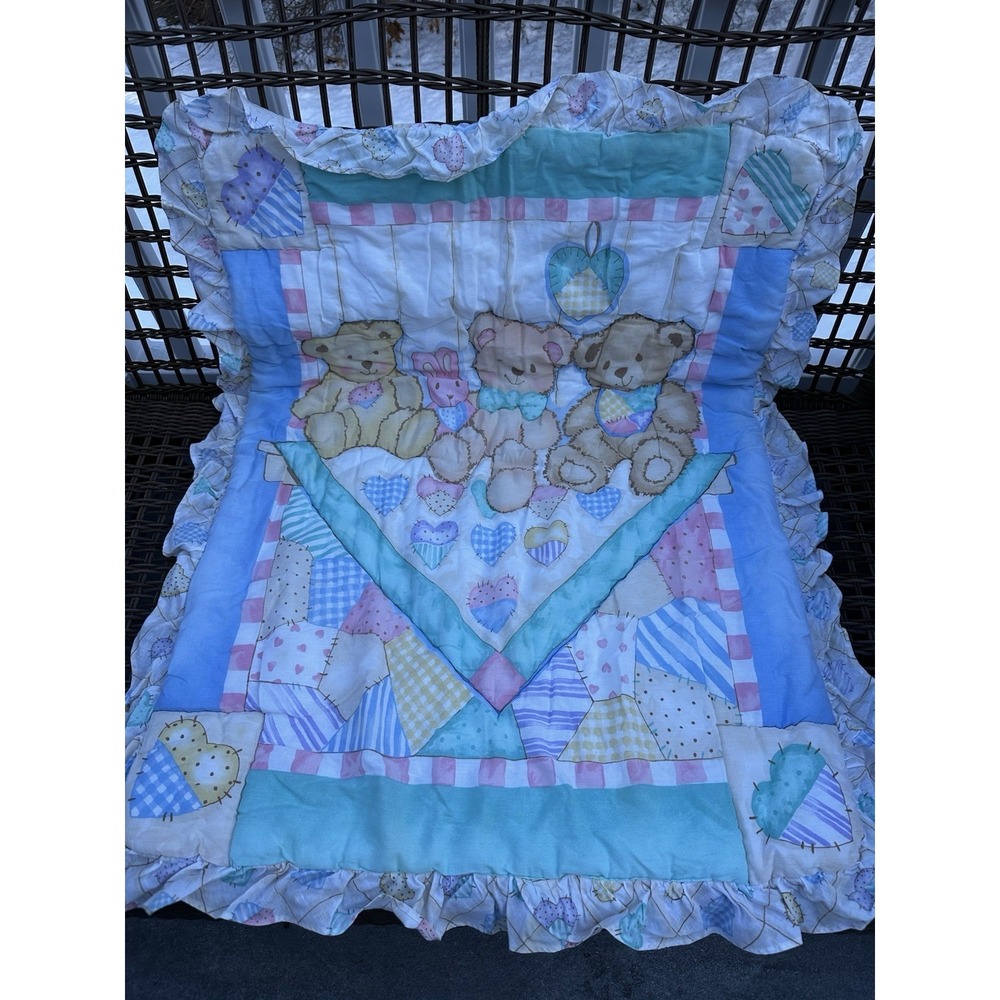 Vintage Bright future 6 piece crib set Bears Rare 90s